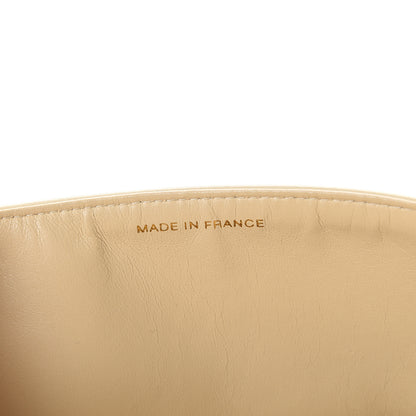 Chanel Lambskin Quilted Medium Double Flap Beige 6 of 9