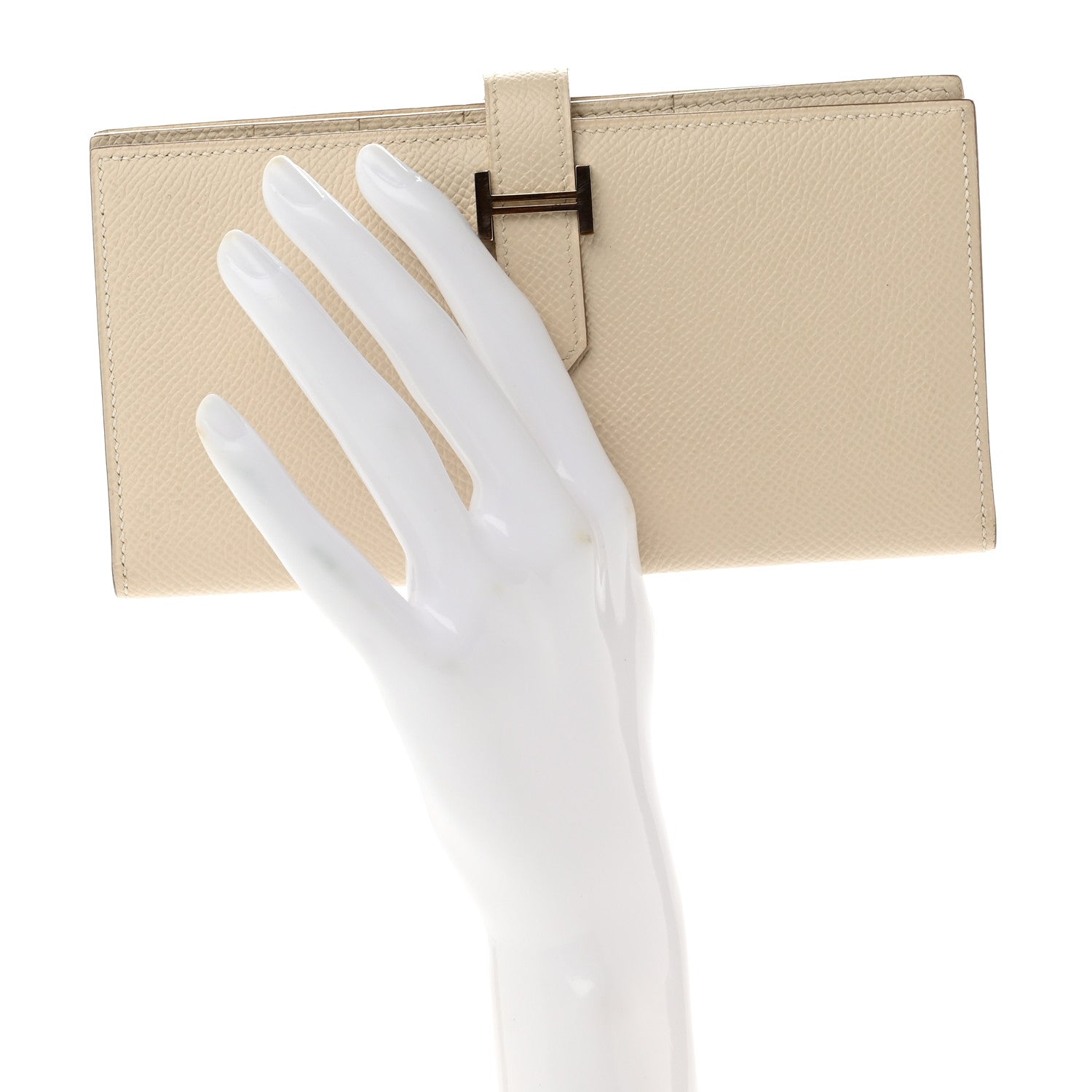 Hermes Epsom Bearn Gusset Wallet Craie 2 of 7