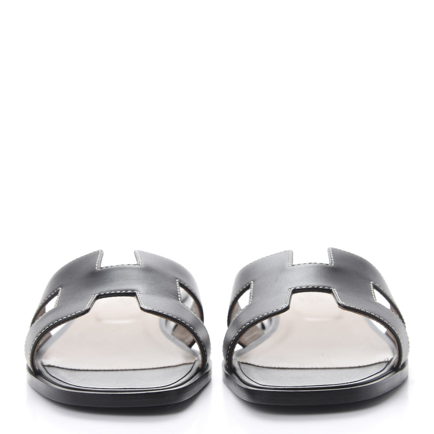 Box Calfskin Oran Sandals 40 Black