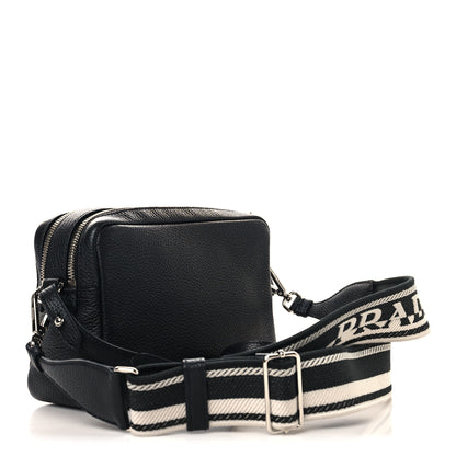 Prada Vitello Daino Soft Camera Crossbody Black 3 of 11