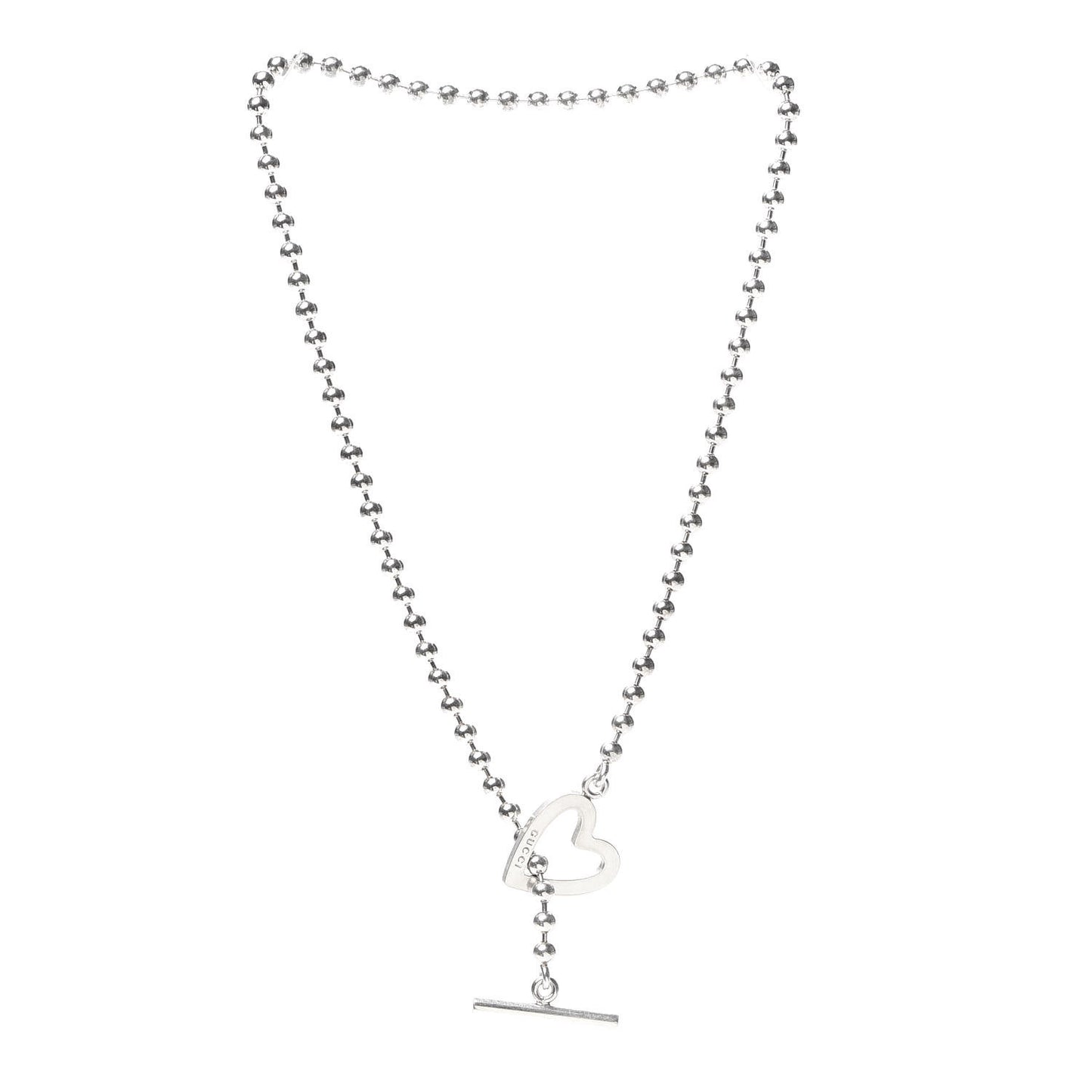 Sterling Silver Heart Toggle Necklace
