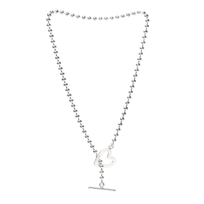 Gucci Sterling Silver Heart Toggle Necklace 3 of 5