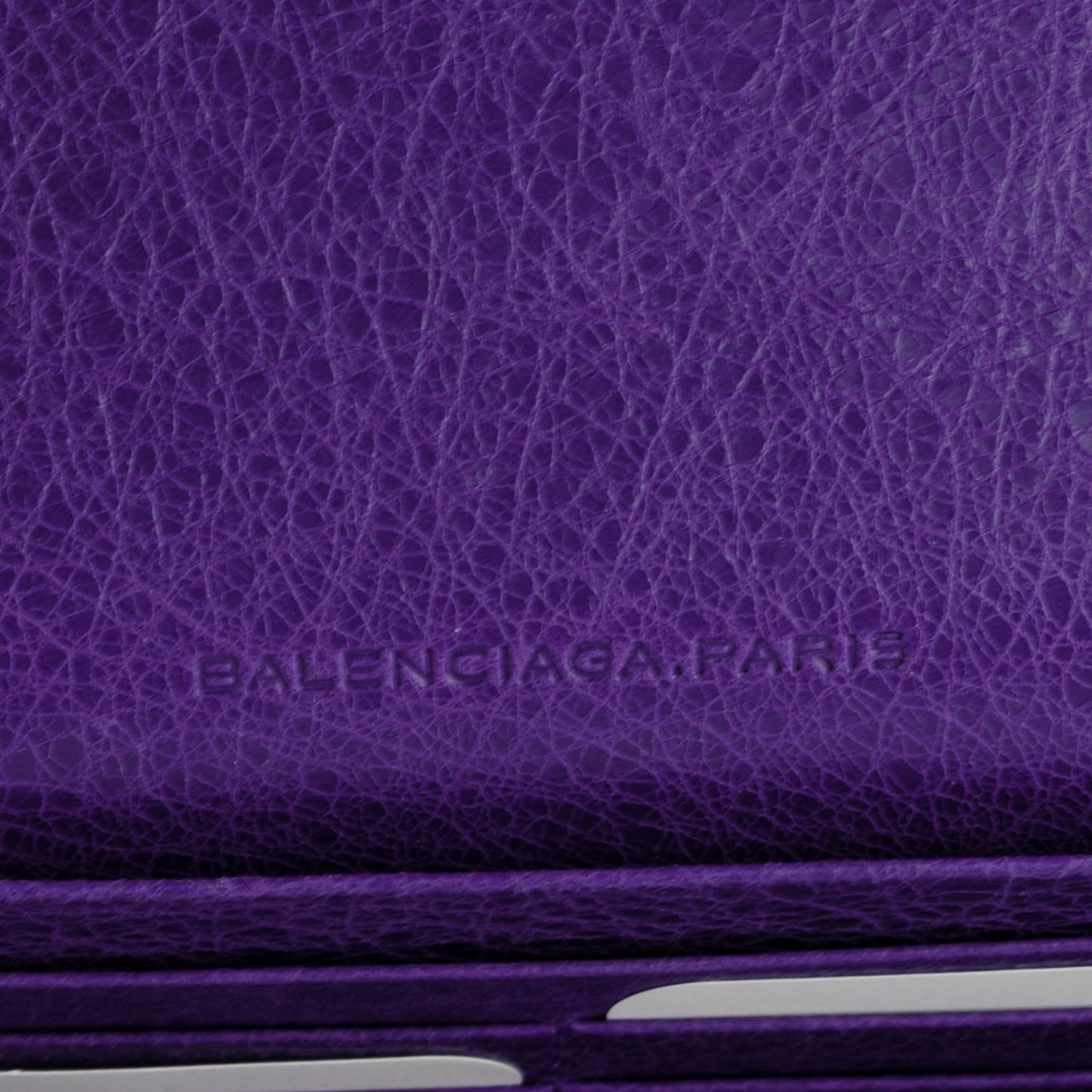 Agneau Giant 12 Rose Gold Hardware Money Wallet Bleu Lavande