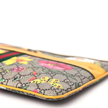 Gucci GG Supreme Monogram Flora Large Ophidia Pouch Clutch Beige Multicolor Crop 10 of 10