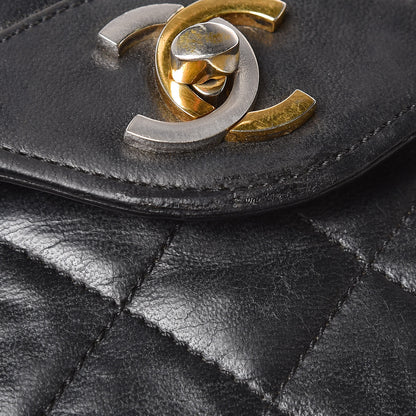 Chanel Lambskin Quilted Medium Double Flap Black 22 of 24