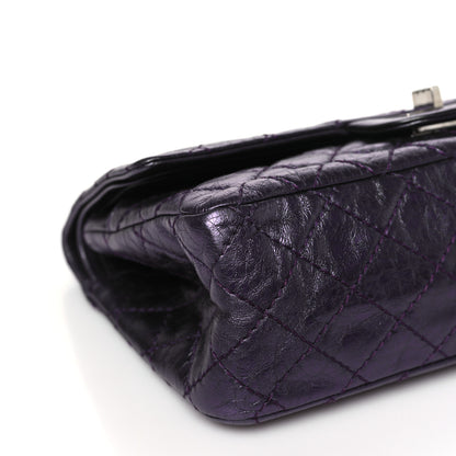 Chanel Metallic Aged Calfskin Quilted 2.55 Reissue 225 Flap Purple 9 of 10