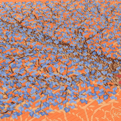 Hermes Silk Plisse Axis Mundi Tree Scarf 90 2 of 7