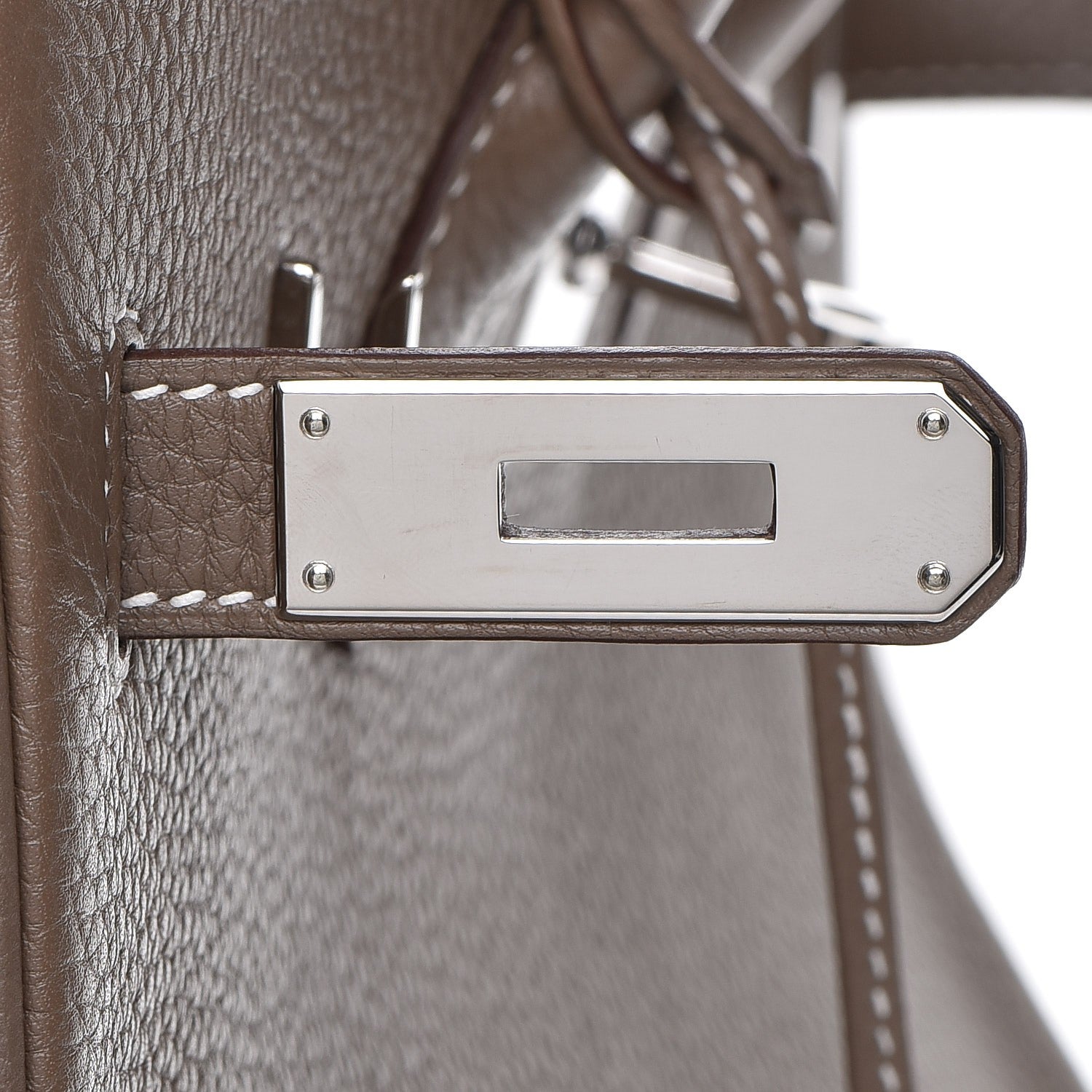 Hermes Taurillon Clemence Birkin 35 Etoupe 17 of 30