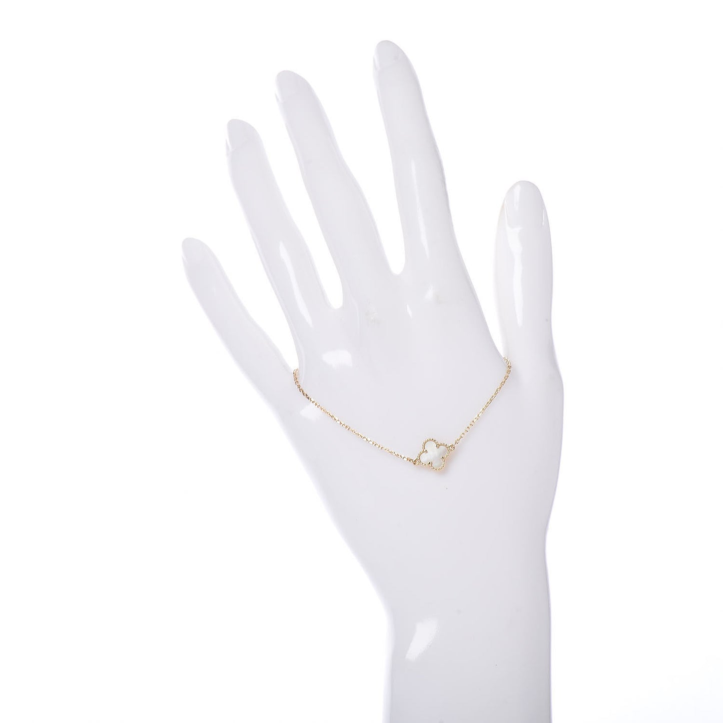 18K Yellow Gold Mother of Pearl Sweet Alhambra Bracelet