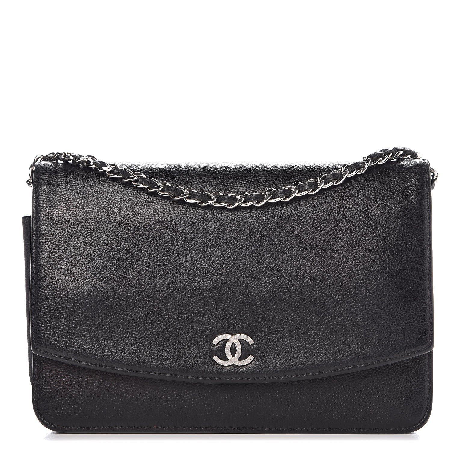 Chanel Caviar Sevruga Wallet On Chain WOC Black 1 of 10