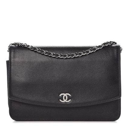 Chanel Caviar Sevruga Wallet On Chain WOC Black 1 of 10