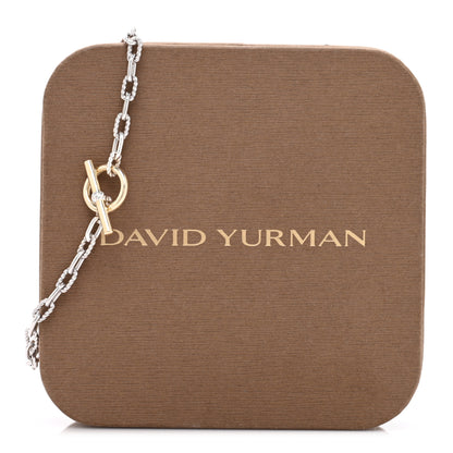 David Yurman Sterling Silver 18K Yellow Gold 3mm DY Madison Toggle Chain Bracelet 4 of 4