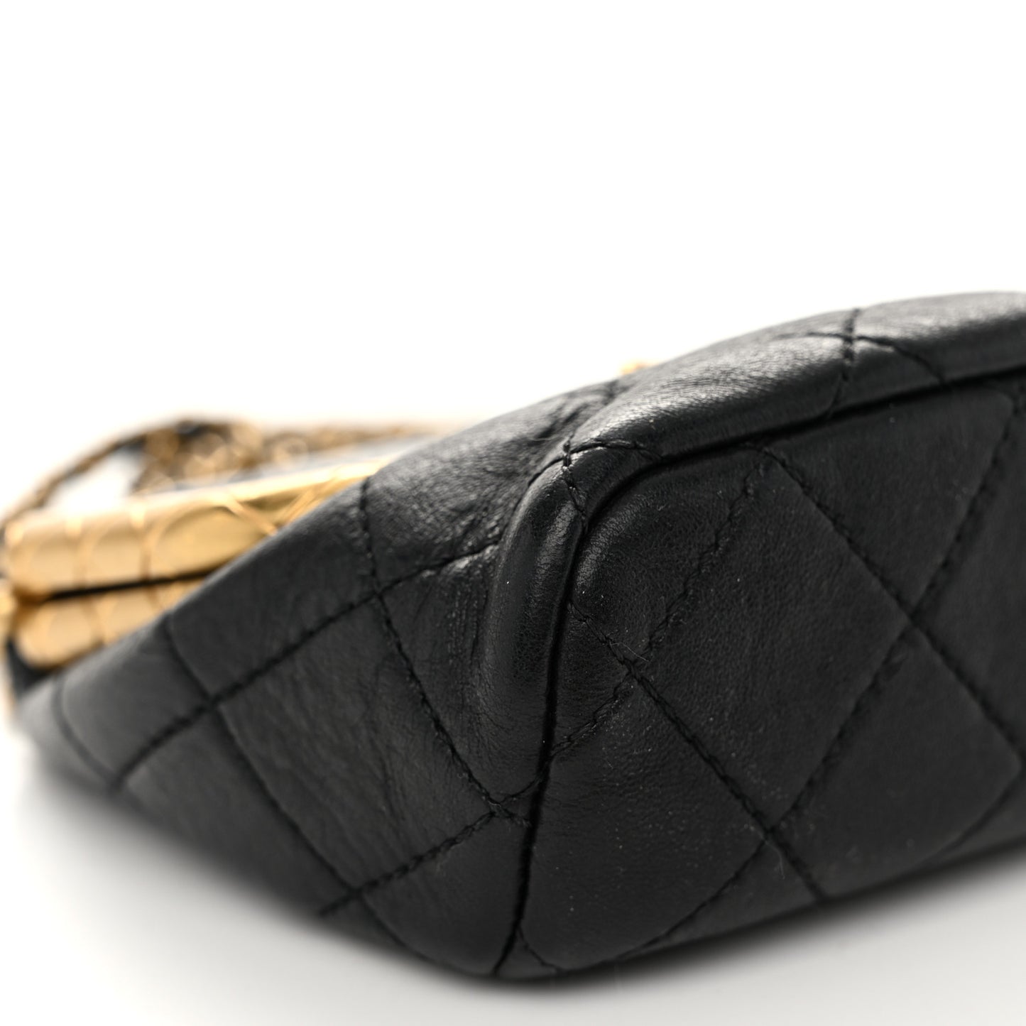 Lambskin Quilted Small My Crush Bag Black