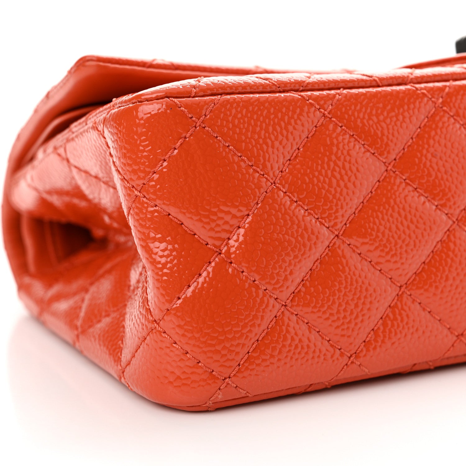 Chanel Patent Caviar Quilted 2.55 Reissue 225 Flap Orange 9 of 13