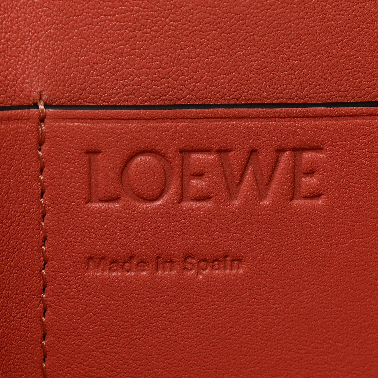 Loewe Grained Calfskin Anagram Embossed Trifold Wallet Light Oat Honey 6 of 9