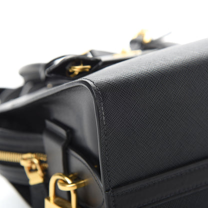 Prada Saffiano City Calfskin Small Esplanade Tote Black 9 of 12