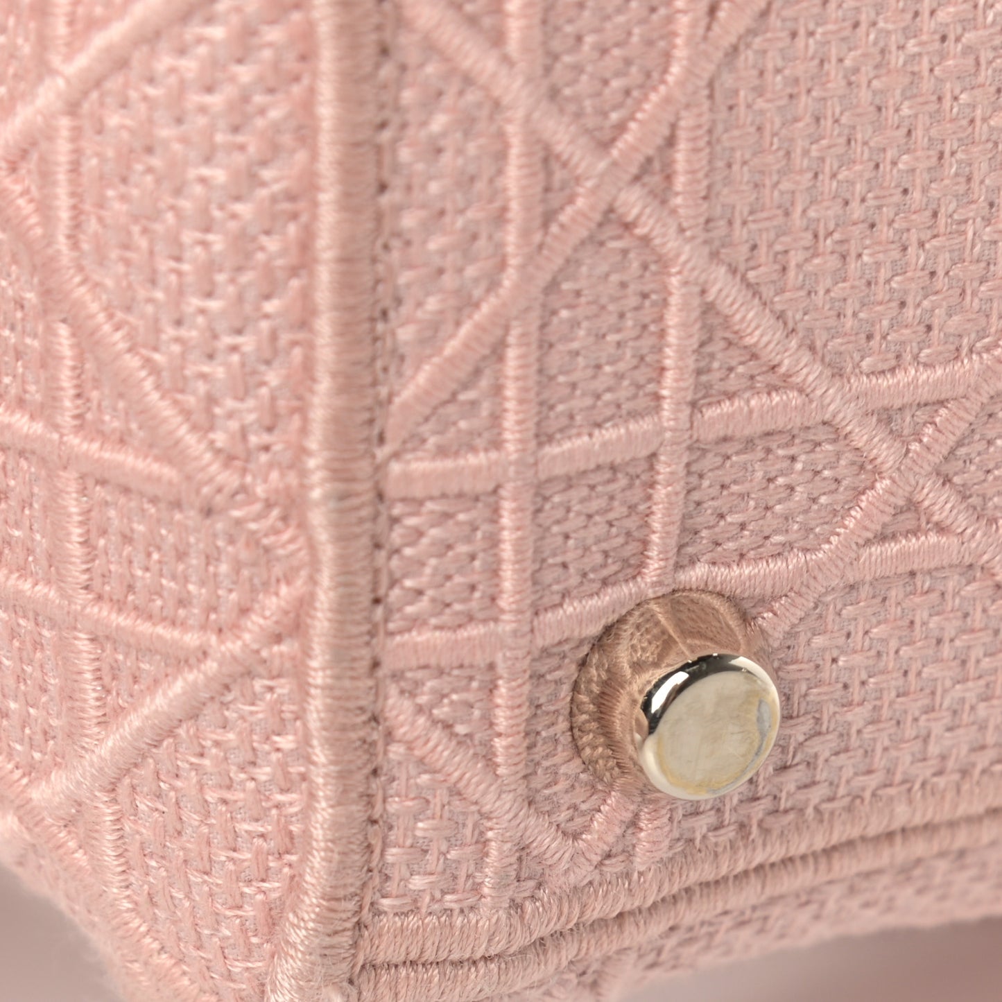 Canvas Embroidered Cannage Medium Lady D-Lite Pink