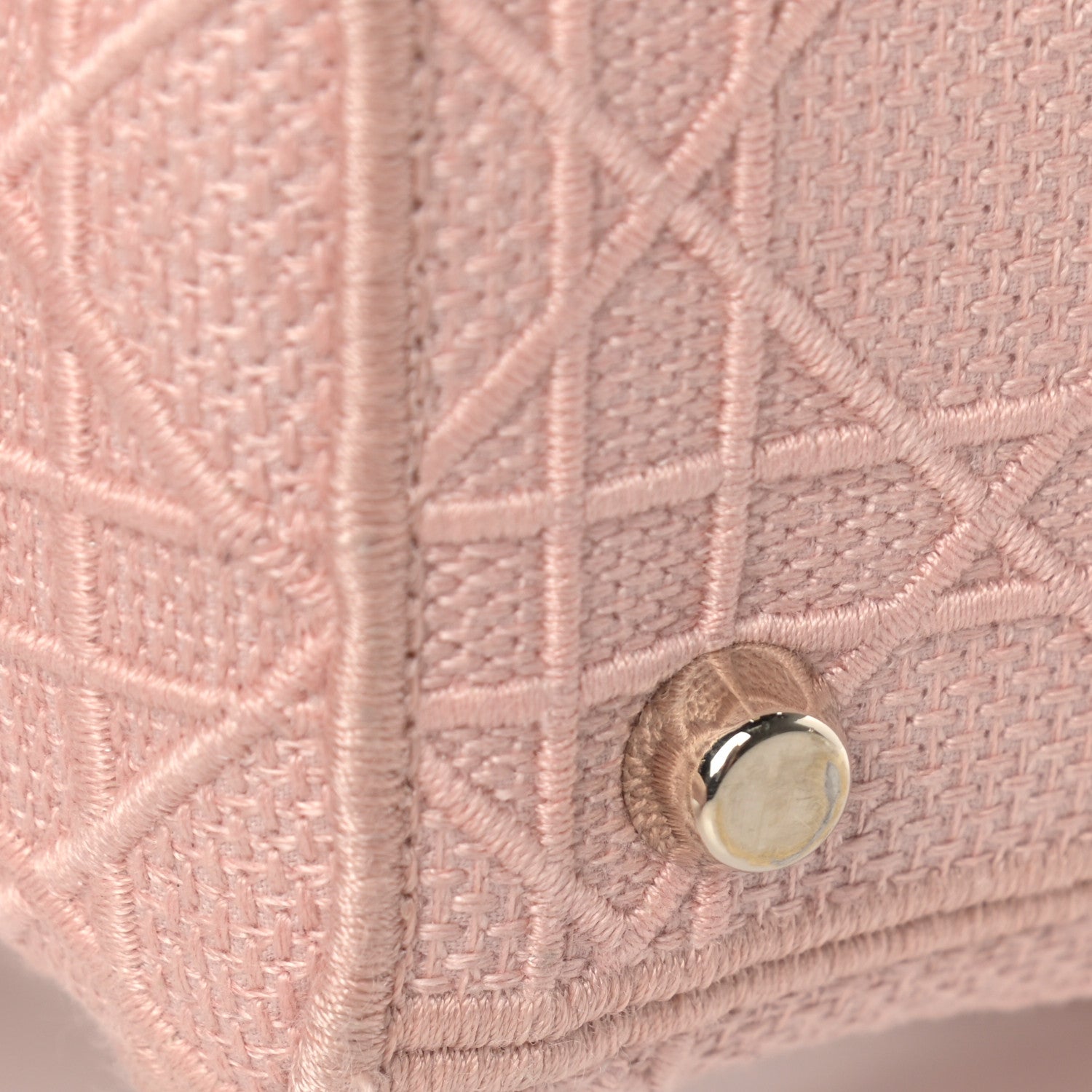 Christian Dior Canvas Embroidered Cannage Medium Lady D-Lite Pink 11 of 15