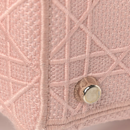 Christian Dior Canvas Embroidered Cannage Medium Lady D-Lite Pink 11 of 15