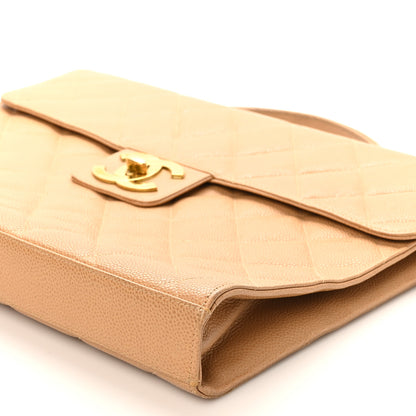 Chanel Caviar Quilted Briefcase Laptop Bag Beige 11 of 12