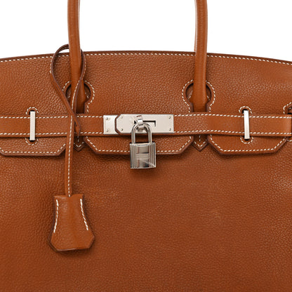 Hermes Natural Barenia Faubourg Birkin 30 Fauve 9 of 13