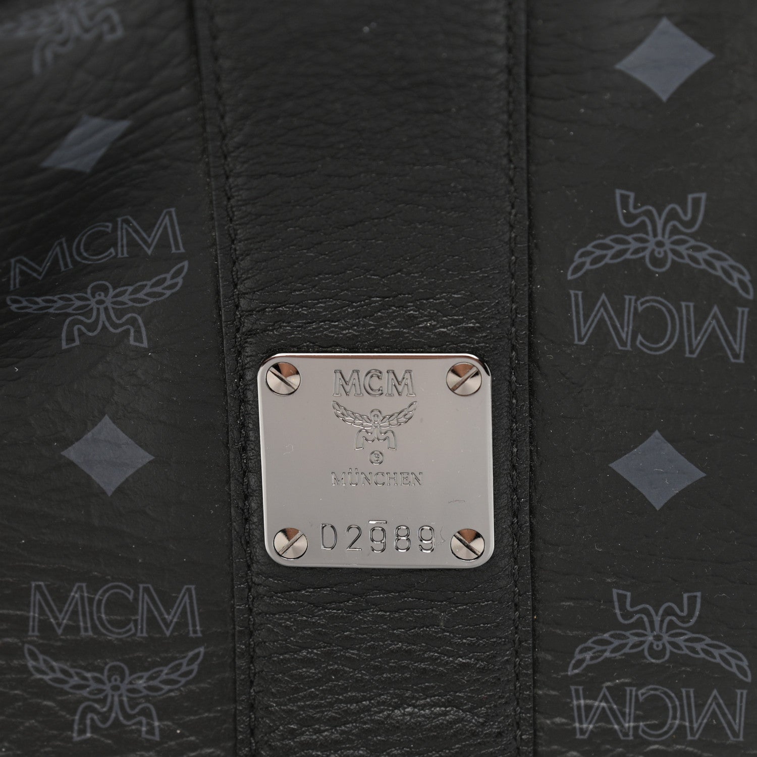 MCM Visetos Medium Reversible Shopper Tote Black 11 of 20