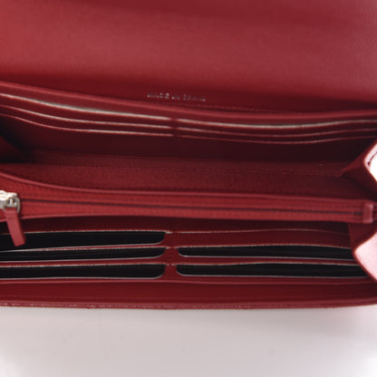 Chanel Caviar Quilted Large Gusset Flap Wallet Dark Red 5 of 10