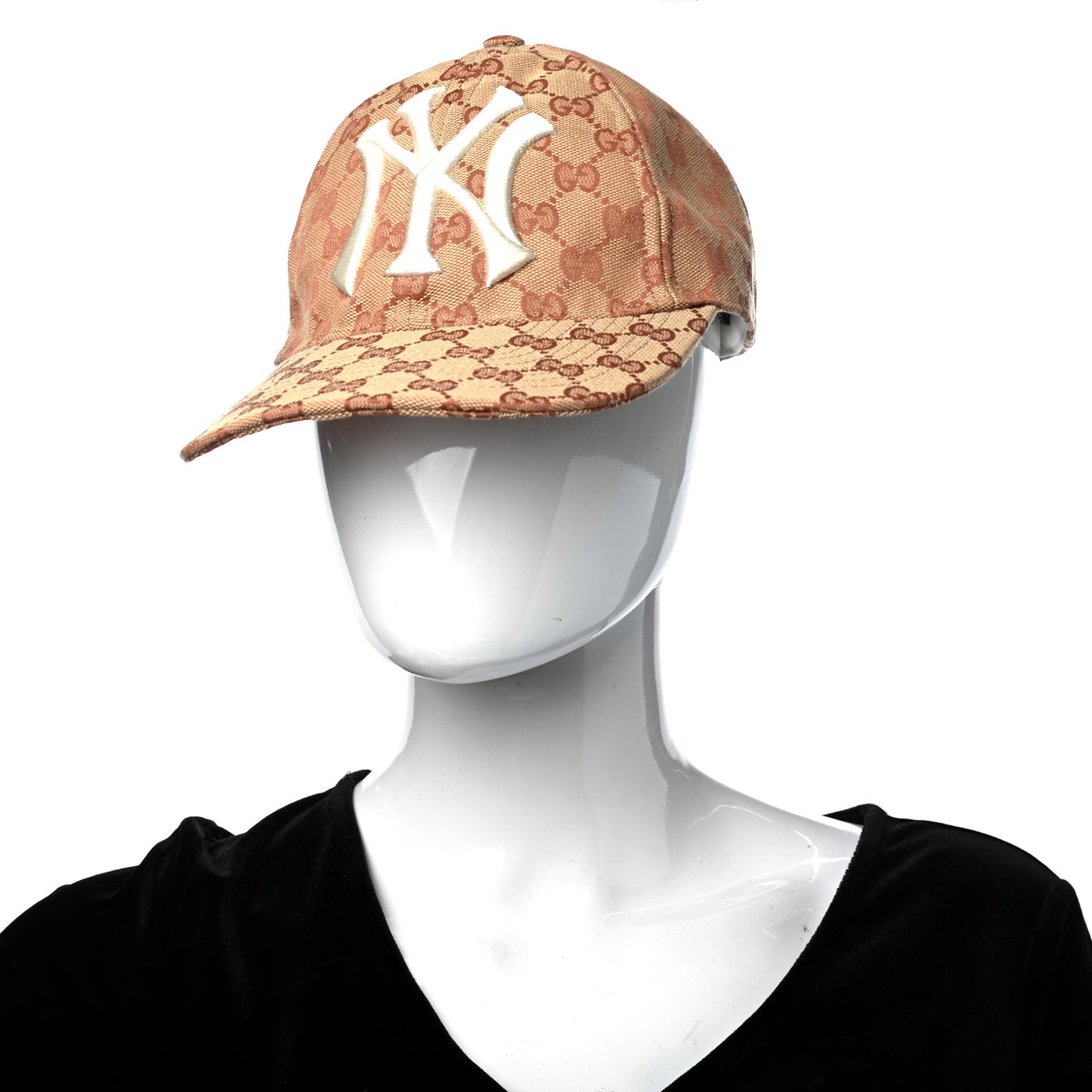 X MLB Monogram NY Yankees Baseball Hat 57-61 Beige Ruggine