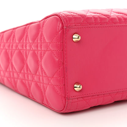 Christian Dior Lambskin Cannage Large Lady Dior Pink 9 of 11