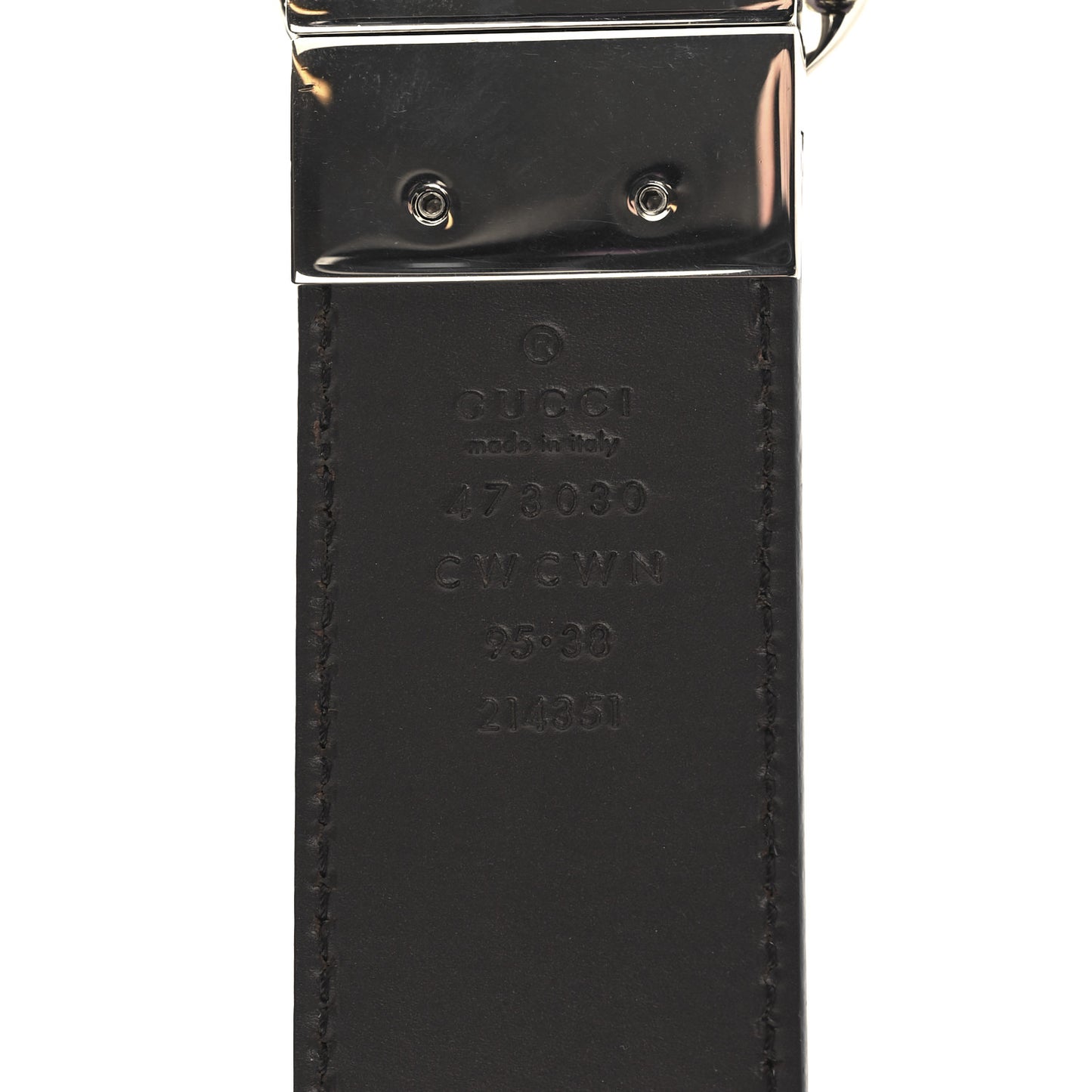 Guccissima Signature Interlocking G Reversible 37mm Belt 95 38 Black Cocoa
