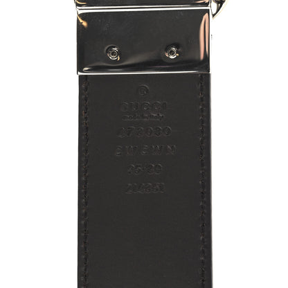 Gucci Guccissima Signature Interlocking G Reversible 37mm Belt 95 38 Black Cocoa 5 of 5