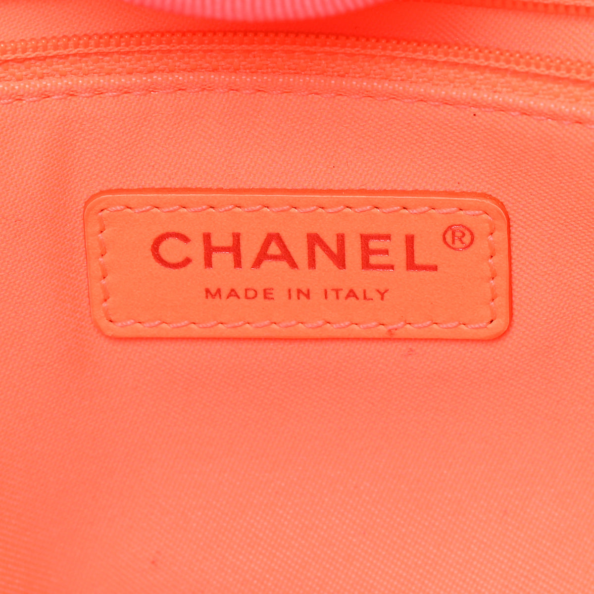 Mixed Fibers Calfskin Medium Deauville Tote Pink Orange