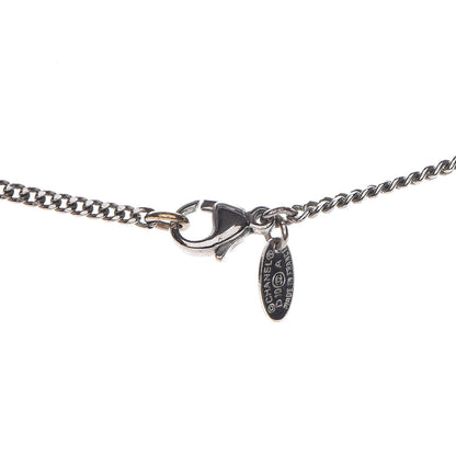 Chanel Crystal Mini Heart CC Necklace Silver 6 of 8