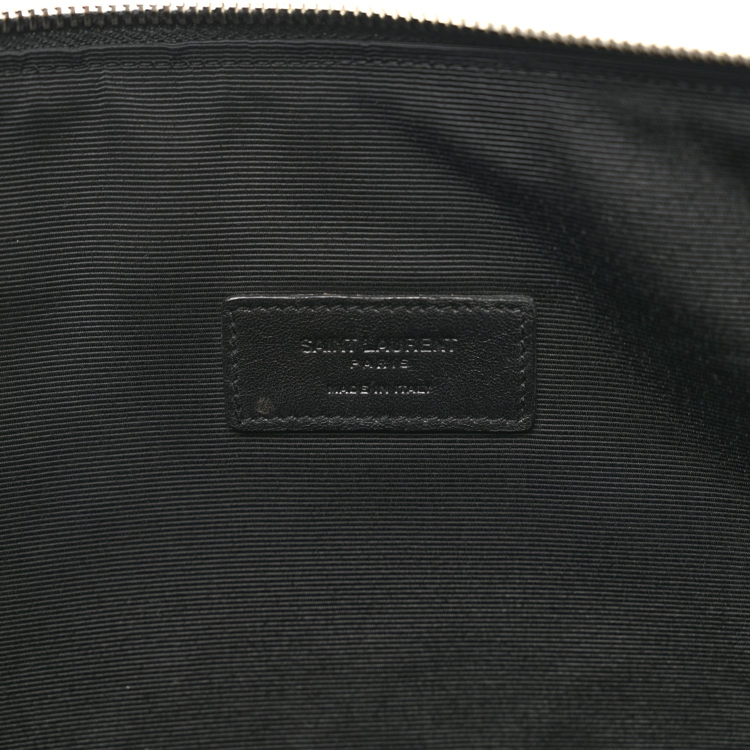 Saint Laurent Calfskin Crocodile Embossed Document Holder Black 7 of 7