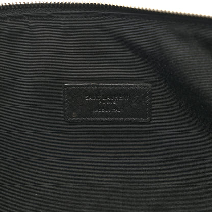 Saint Laurent Calfskin Crocodile Embossed Document Holder Black 7 of 7