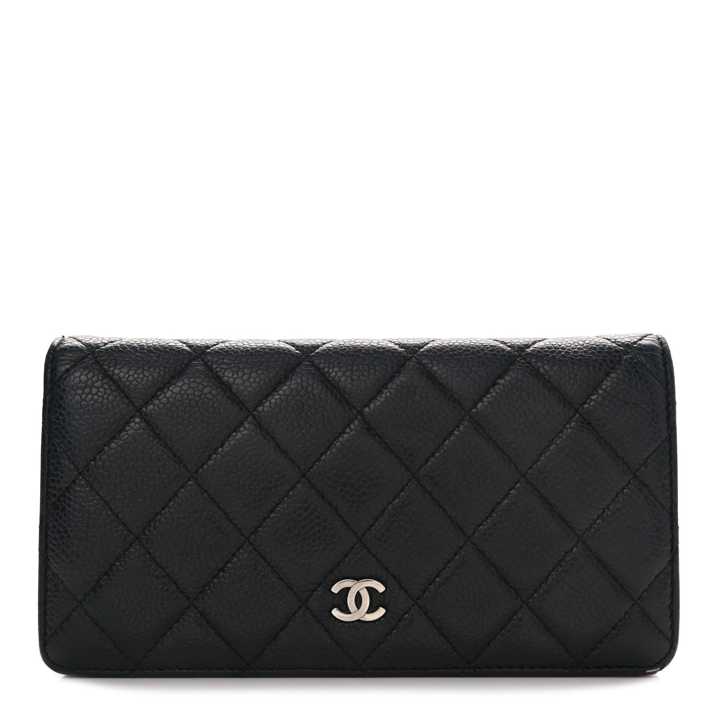 Caviar Quilted Yen Wallet Black