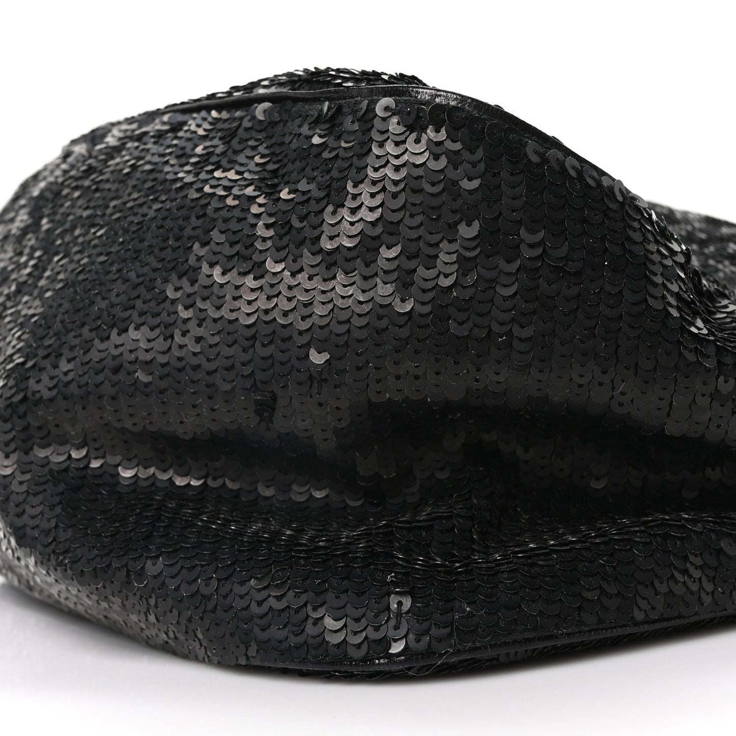 Sequin Lizard Baguette Black Red