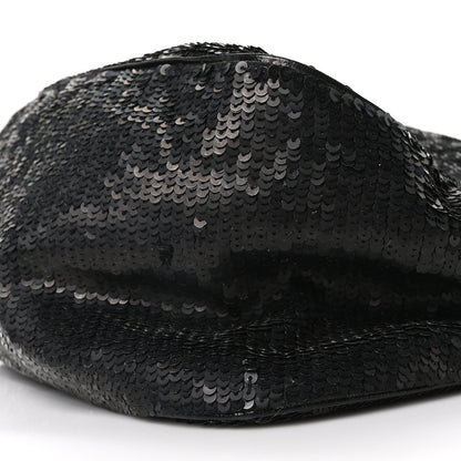 Fendi Sequin Lizard Baguette Black Red 9 of 9