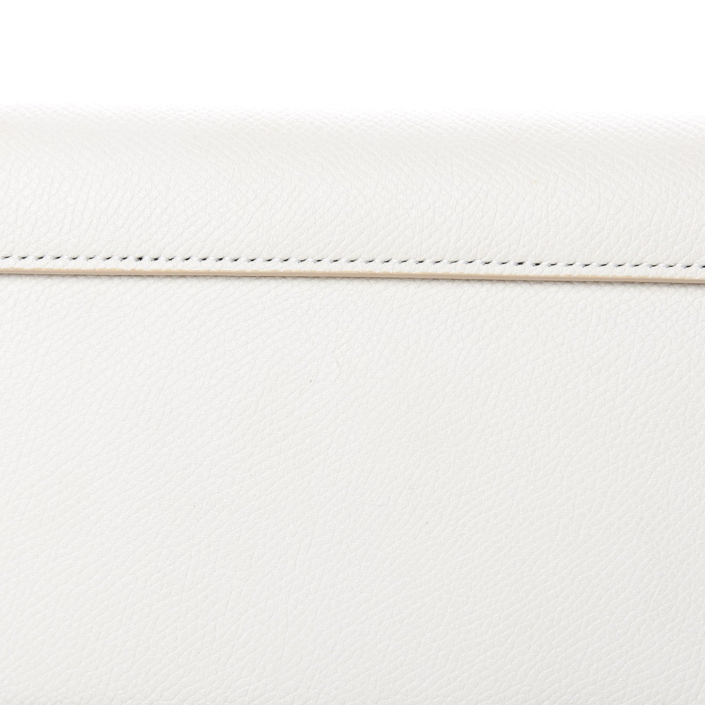 Grained Calfskin Micro Belt Bag White