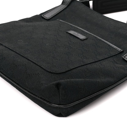 Gucci Monogram Flat Messenger Bag Black 12 of 12