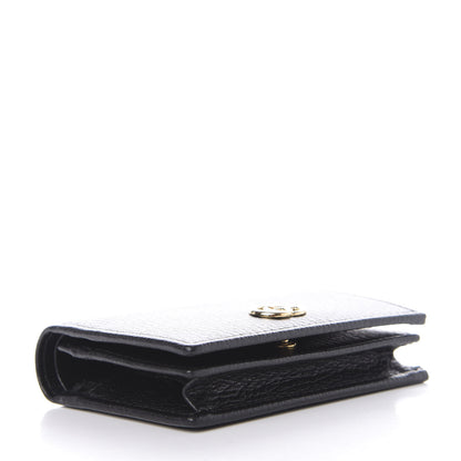 Gucci Pebbled Calfskin GG Marmont Card Case Black 4 of 7