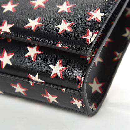 Saint Laurent Smooth Calfskin Star Print Monogram Kate Belt Bag Black Ivory Red 8 of 10