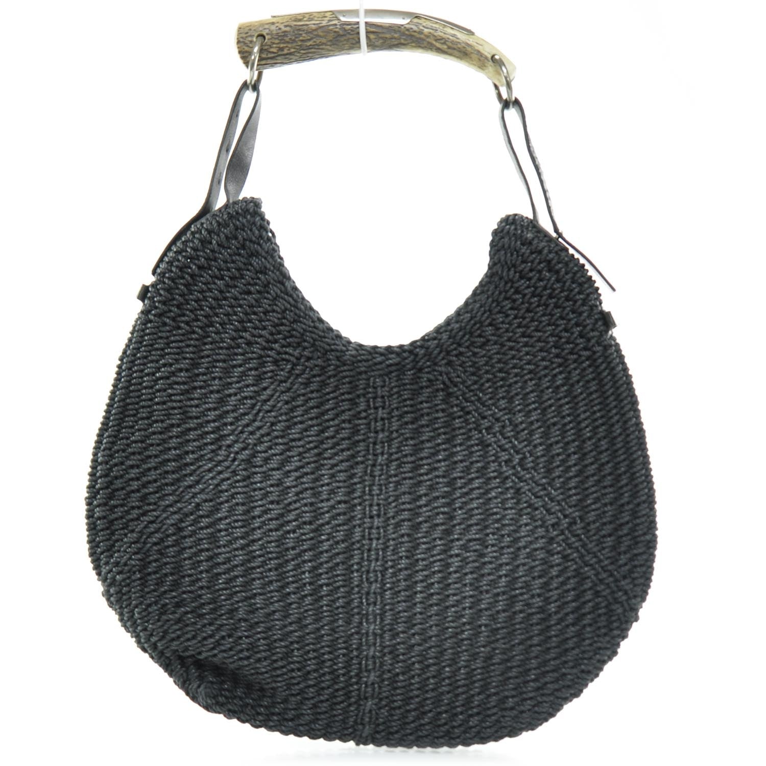 Saint Laurent Woven Straw Mombasa Black 1 of 9