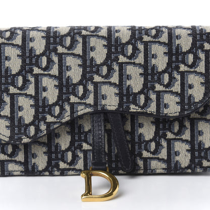 Christian Dior Oblique Saddle Belt Bag Blue 11 of 12