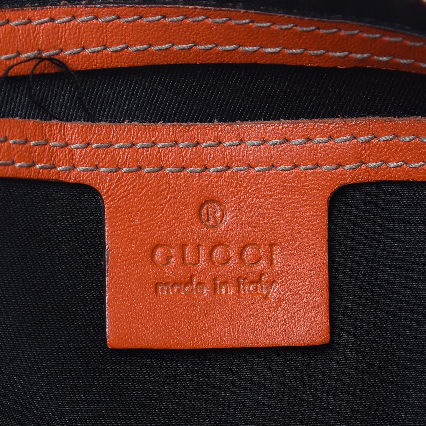 GG Plus Monogram Web Stripe Small Joy Boston Orange