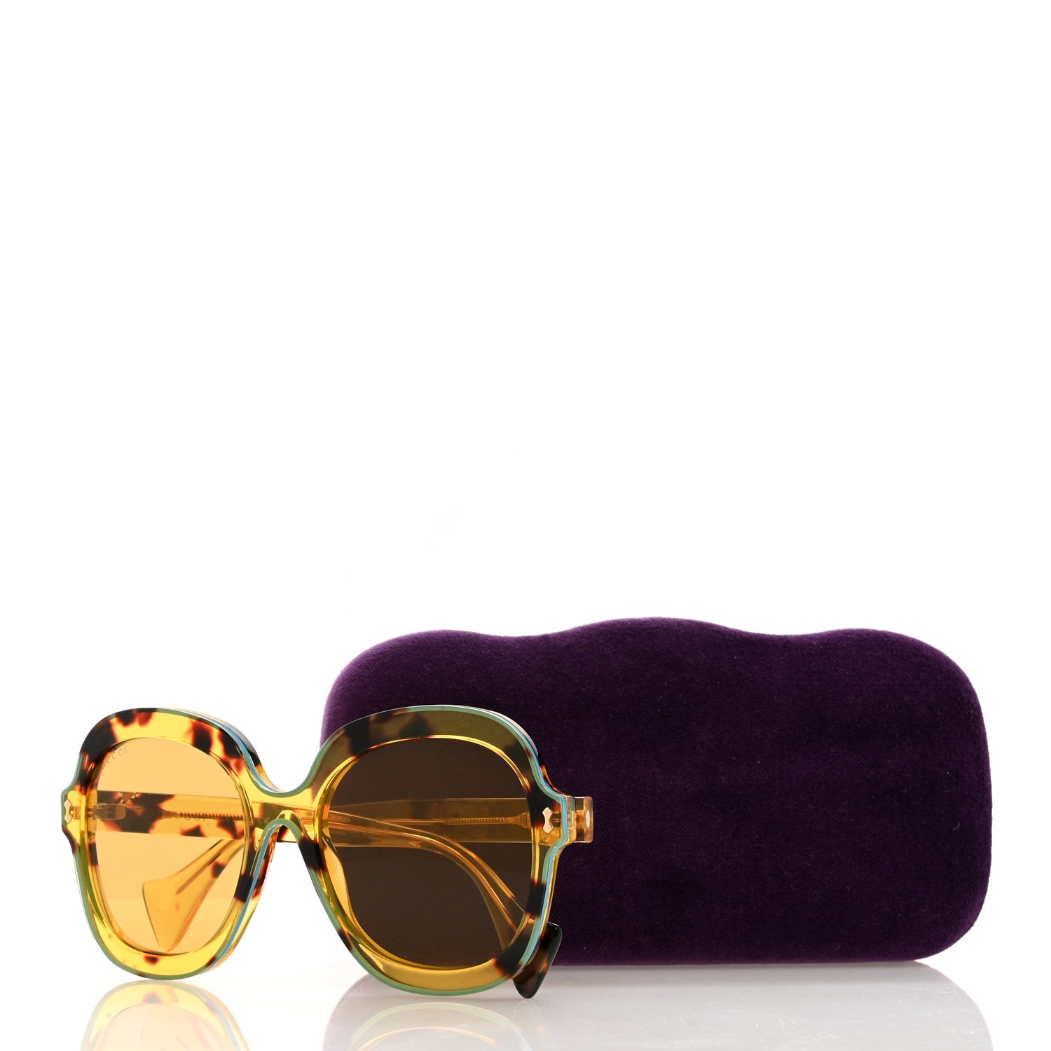 Gucci Acetate Round Frame Sunglasses GG1240S Tortoise 7 of 7