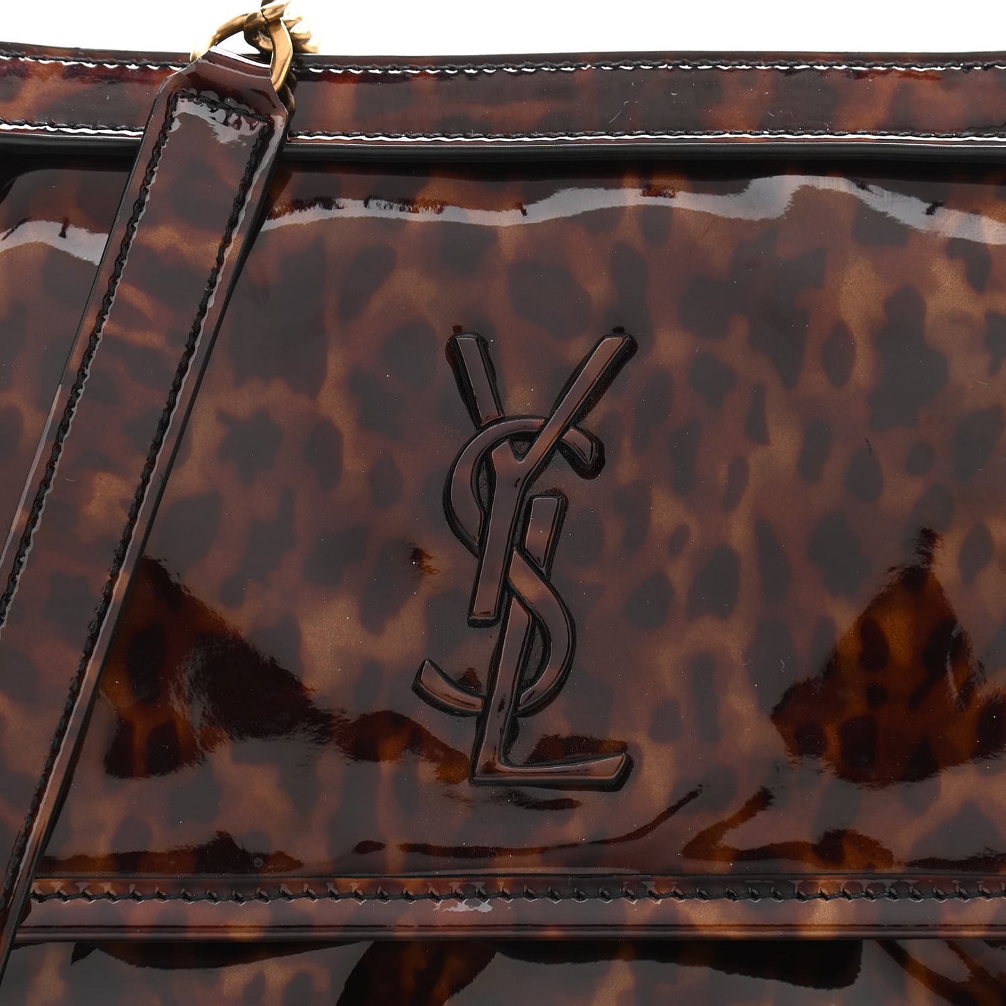 Patent Monogram Baby Niki Chain Satchel Tortoiseshell