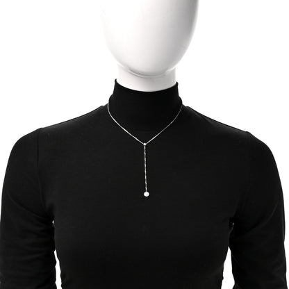 Cartier 18K White Gold Diamond LOVE Drop Necklace 2 of 5