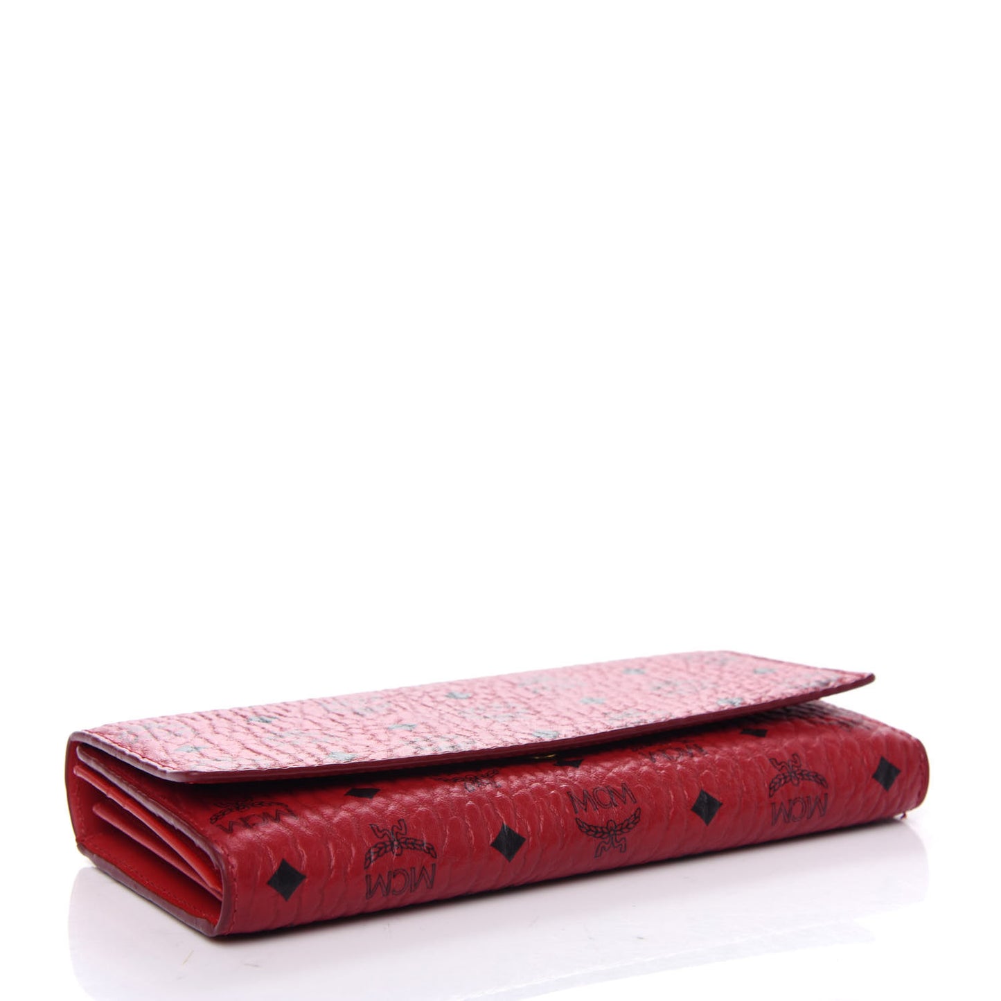 Visetos Large Tri-Fold Flap Wallet Red