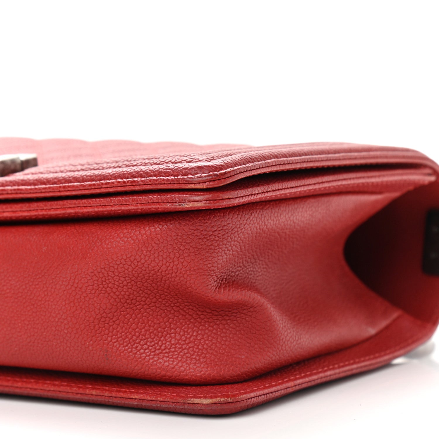 Chanel Caviar Quilted Medium Boy Flap Dark Red 17 of 17